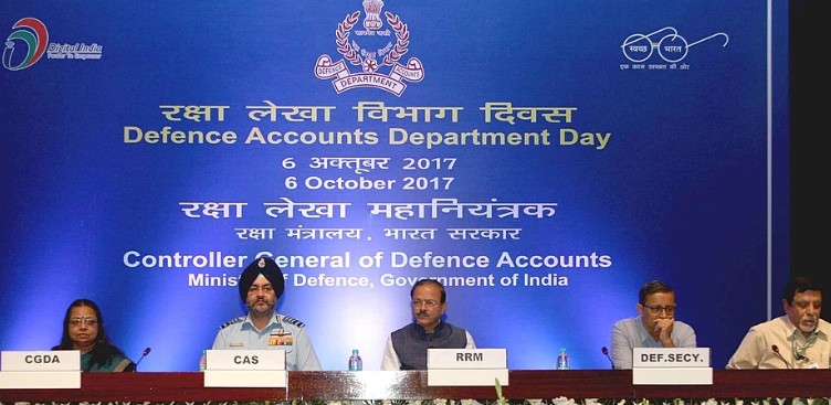 B. S. Dhanoa Subhash Bhamre, Sanjay Mitra, and Veena Prasad at the 271st Annual Day celebrations of Defense Accounts Department (DAD)