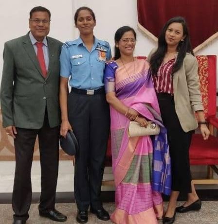 Bhawana Kanth with her parents and sister