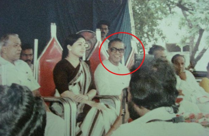 H. V. Hande with Jayalalithaa