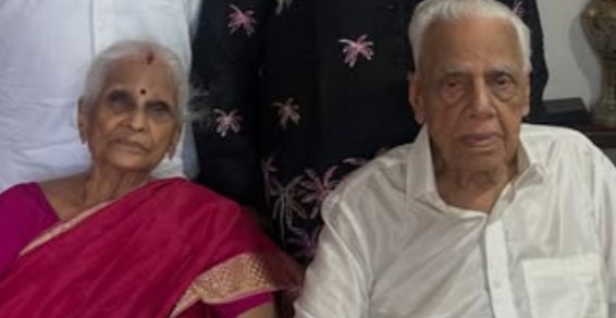 H. V. Hande with his wife