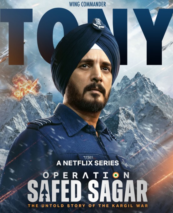 Jimmy Shergill on the poster of the web series Operation Safed Sagar