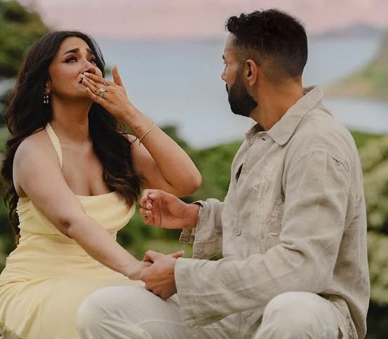 Kaaran Dhanak after getting engaged to Jiya Shankar