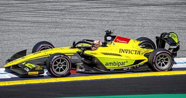 Rafael Câmara driving the Dallara F2 2024 during the 2026 Spielberg Formula 2 round
