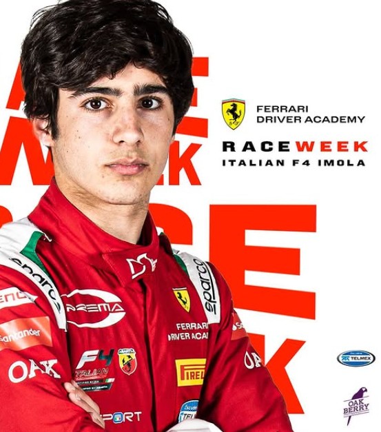 Rafael Câmara posing for the Italian F4 Championship