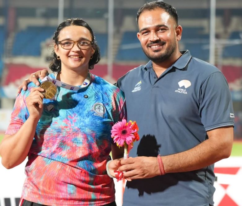 Seema Kaliramna with her husband