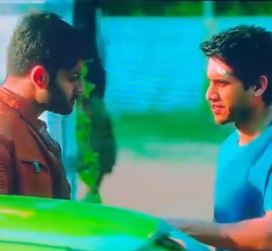 Teja Kalvakota in the film Majili alongside actor Naga Chaitanya