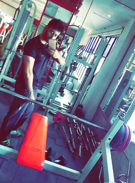 Teja Kalvakota posing at a gym