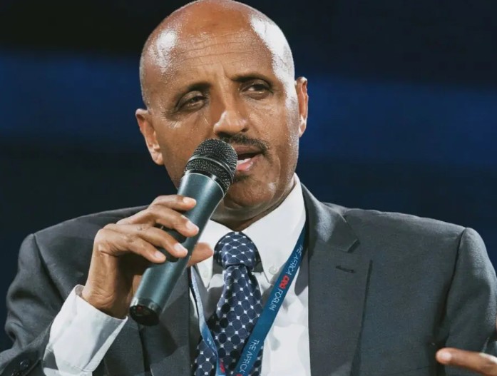 Tewolde Gebremariam during a conference