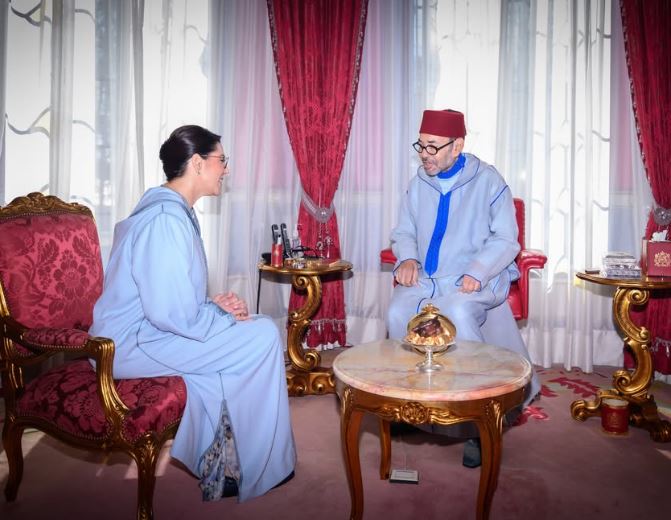 Fatima Ezzahra El Mansouri with King Mohammed VI