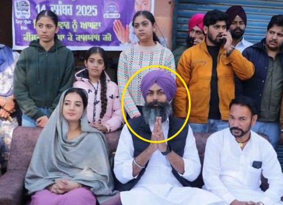 Gurpreet Sekhon during a political campaign