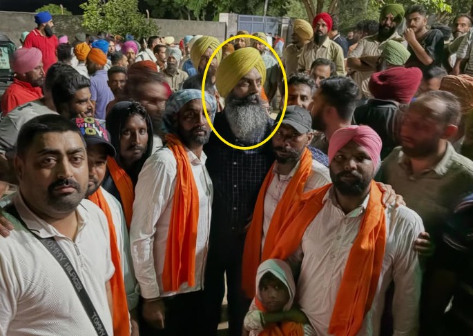 Gurpreet Sekhon during a political rally