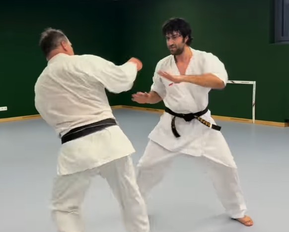 Rohed Khan while practising martial arts