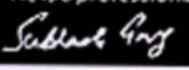 Subhash Garg's signature