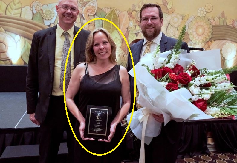 Tamara Lich, when she received George Jonas Freedom Award at the Calgary-based Justice Centre for Constitutional Freedoms