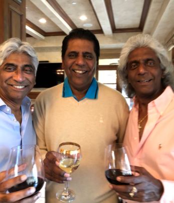 Vijay Amritraj with his brothers