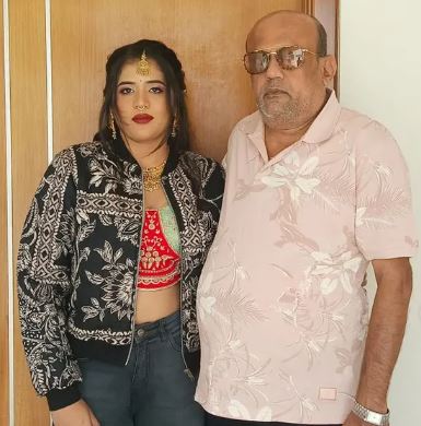 Lakshmi Gowda with her father