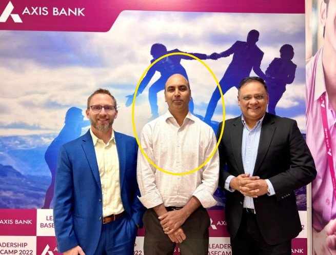 Sanjeev Moghe during an event at Axis Bank