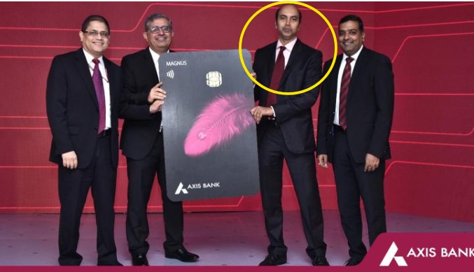 Sanjeev Moghe during the launch of Axis Bank Magnus Credit Card