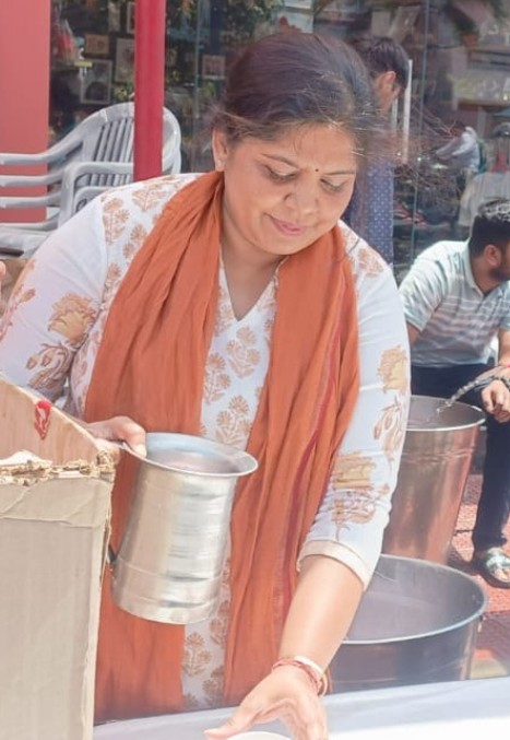 Shruti Gangwar during social work